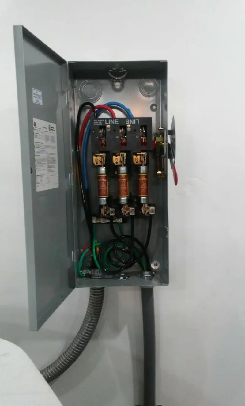 Three-phase disconnect switch installed for Electrical Wiring & Rewiring in Bozeman
